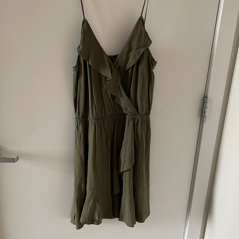 Express ruffle wrap cami dress